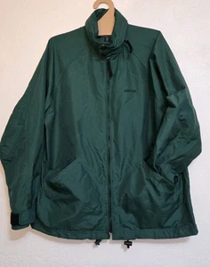 VTG Structure Lightweight Jacket Men's M Full Zip Windbreaker Forest Green NYLON - Picture 1 of 14