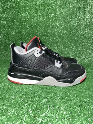 Nike Air Jordan 4 Retro Bred Reimagined (PS) Kids Youth Size 3Y BQ7669-006 - Image 1 of 4