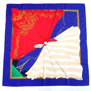 HERMES Bufanda Carre 90 Souvenirs de Paris Seda 100% Mujer Azul - Imagen 1 de 11