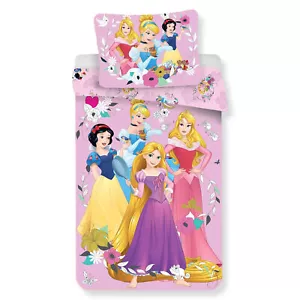 Set Housse de Couette Et Taie Disney Princesses pour Lit Simple en Coton 6554 - Imagen 1 de 3