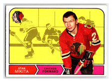 1968-69 O-PEE-CHEE STAN MIKITA VINTAGE NHL HOCKEY CARD # 155 Rare BV