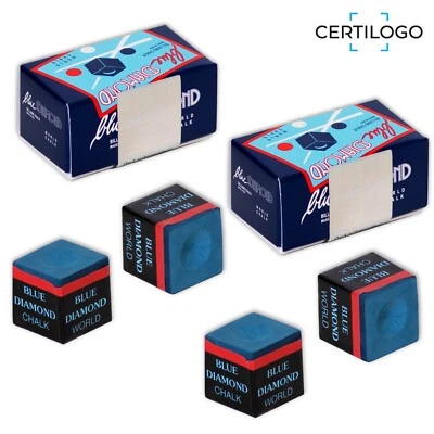 Longoni BLUE DIAMOND Billiard Chalk Brand New 4 pcs - AUTHORIZED DEALER