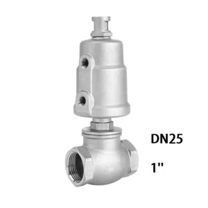 Valvola a sede angolare pneumatica tipo T 1" pollici valvola essiccatore acqua vapore DN25 - Foto 1 di 4
