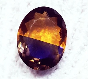 Piedra preciosa suelta certificada de 19,45 quilates corte ovalado ametrino brasileño con regalo gratis - Imagen 1 de 7