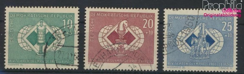 DDR (RDA) 786-788 (completa.edición) usado 1960 ajedrez-juegos olímp (9761728 - Imagen 1 de 1