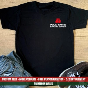 T-shirt tascabile allenatore di boxe Your Name istruttore lavoro pugile anello regalo superiore - Foto 1 di 1