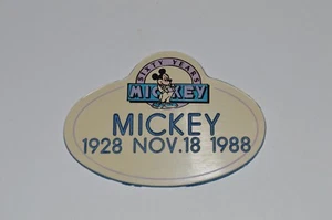 Disney SIXTY YEARS MICKEY MOUSE Cast Name Badge Character Exclusive RARE! - Picture 1 of 1