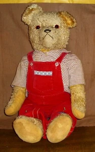 älterer Teddy-riesig-68cm-hart gestopft-altersgemäßer Zustand - Picture 1 of 5