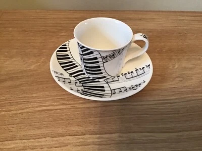 Espresso Collection By Caroline Dadd - Dunoon Fine Bone China Cup & Saucer - Image 1 of 4