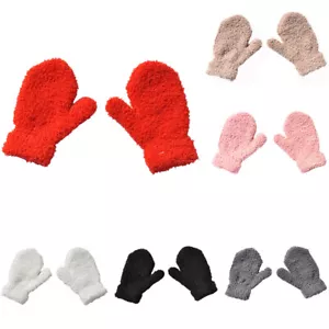 2/1X Fäustlinge Für Kinder Mädchen Jungen Winter Warme Kinder Flauschige æ - Bild 1 von 19