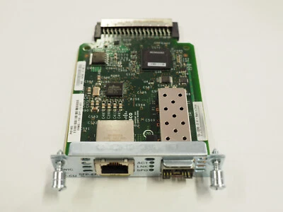 CISCO EHWIC-1GE-SFP-CU 73-13295-01 Gigabit Ethernet Enhanced High-Speed WAN Card - Image 1 of 4