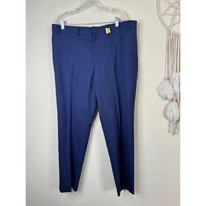 LAUREN RALPH LAUREN Slim Fit Flat Pocket Wool Dress Pants Blue 40 x 32 - Picture 1 of 11