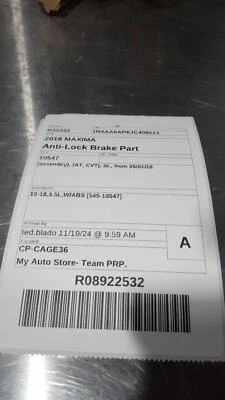 2018 Nissan Maxima ABS Pump & Motor Assembly OEM 476604RB1C 106k Miles Foto 1 de 4