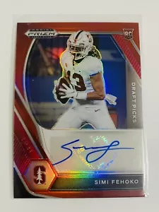 Simi Fehoko 2021 Prizm Draft Picks #Dpa-sfe Autograph #179/199 Auto Rookie RC - Picture 1 of 4