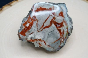 Poliert - Utah Picture Jaspis - * Achat * Jaspis * tiefrote Adern - 12,oz. - Bild 1 von 4