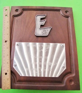 BURLINGTON NORTHERN RAILROAD HUGE WALNUT PLAQUE 100th Explorer Post OMAHA REGION - Picture 1 of 7