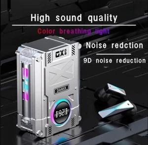 Futuristic Mecha Wireless Gaming Earbuds With RGB - Picture 1 of 10