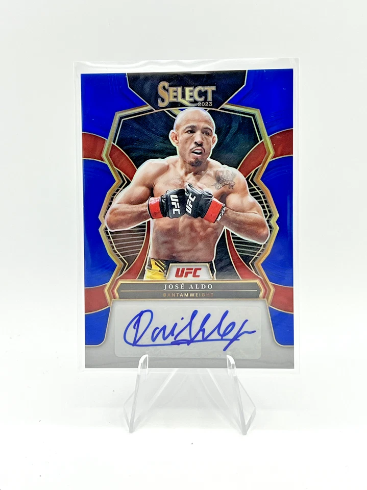 2023 Panini Select UFC Jose Aldo Blue Flash Prizm Autograph 03/75 - Image 1 of 2