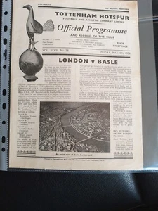 LONDON v BASLE Fairs Cup 1955/1956 @ TOTTENHAM - Arsenal Chelsea QPR (1) - Picture 1 of 4