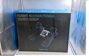 Flight Rudder Pedals de Logitech Pédales de palonnier avec frein à pied - Foto 1 di 9