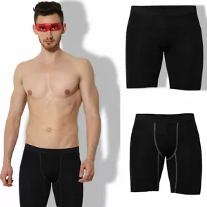 Pantalones cortos de secado rápido para hombre gimnasio fitness control de barriga entrenamiento correr - Imagen 1 de 9