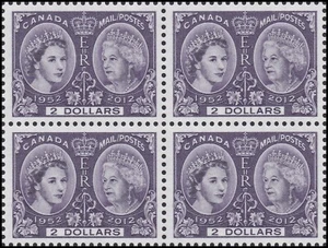 Canada 2540 Queen Elizabeth II $2 block 4 MNH 2012 - Picture 1 of 1
