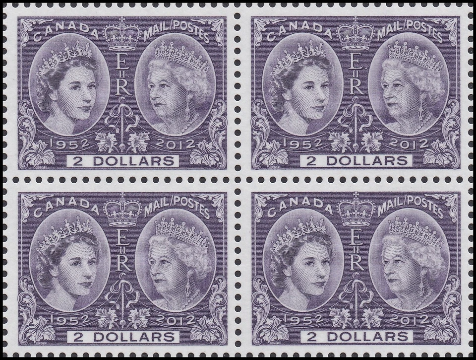 Canada 2540 Queen Elizabeth II $2 block 4 MNH 2012 - Image 1 of 1