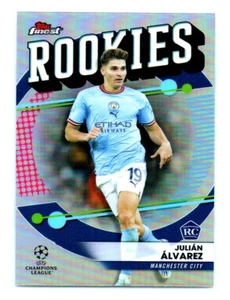 2023 Topps Finest UCL Rookies Julián Álvarez A Rookie Manchester City #14 - Picture 1 of 2