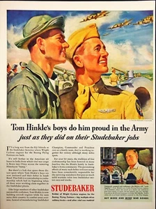 1944 Studebaker Wright Cyclone Engines Tom Hinkle's Boys WWII Vintage Print Ad - Bild 1 von 6