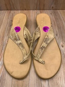 Sandalia chanclas Romano Palai Damas Italiana Talla 8.5 Patrón de Serpiente - Imagen 1 de 6