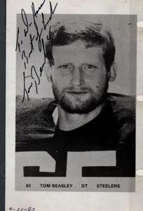 1982 Tom Beasley Hand Signed Pittsburgh Steelers Autograph great - Picture 1 of 3