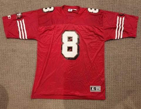 Steve Young Starter Football Jersey San Francisco 49ers Red Adult Size 52 XL Cover