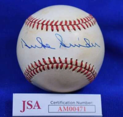 Duke Snider JSA Cert Autograph National League Signed Baseball 1 - Image 1 of 2