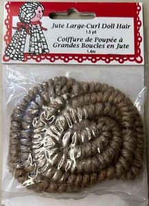 NOS (New Old Stock) Jute Large-Curl Doll Hair by Fibre Craft - Picture 1 of 1