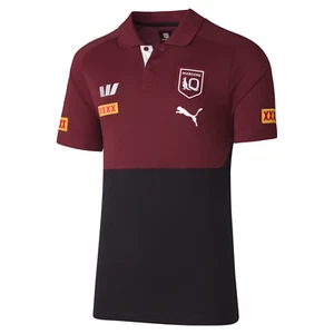 2025 QLD Maroons Team Polo - Queensland - Black - Adult - Mens - Picture 1 of 3