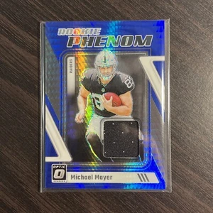 2023 Panini Optik Michael Mayer Rookie Phenom Patch blau Prizm RC Raiders - Bild 1 von 2