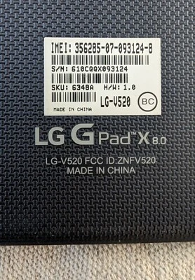 LG G Pad X V520 8.0" 32GB 4G Blue Android Tablet (WiFi + AT&T) Excellent cond. - Image 1 of 3