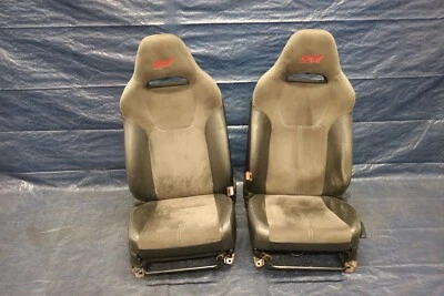 2009 SUBARU IMPREZA WRX STI WAGON OEM LEATHER/SUEDE FRONT SEATS *WEAR* #2493 - Image 1 of 4