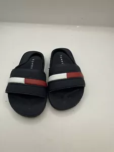Tommy Hilfiger Boys Flip Flops Shoes Size 6 Toddler Blue Summer Slides Water - Picture 1 of 8