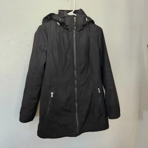 Jessica Simpson Women's Medium Black Black Twofer Coat Jacket 2-in-1 Winter - Picture 1 of 7