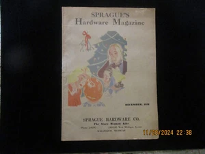 KALAMAZOO MICHIGAN Sprague`s Hardware Advertising Magazine CHRISTMAS 1938 Toys - Imagen 1 de 9