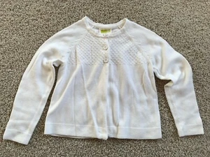 Suéter cárdigan blanco embellecido para 8 niñas talla XS (4) en muy buen estado - Imagen 1 de 3