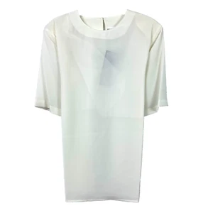 Vintage Yves St Clair Cream Career Blouse Shirt Size 14 NWT - Picture 1 of 6