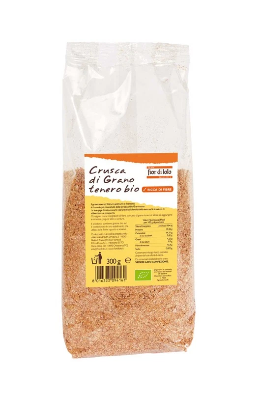 PROBIOS SRL SOCIETA' BENEFIT Fior Di Loto Crusca Di Grano Tenero Biologico 300g