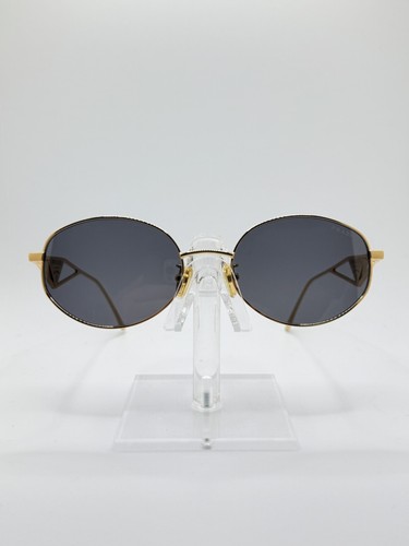 Prada Archive Oval Sunglasses SPR04A 00s Mode Tech Glossy Near