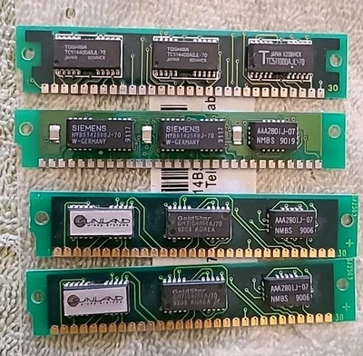 30 Pin Single Inline Speichermodule SIMM Toshiba Sunland Siemens - Bild 1 von 4