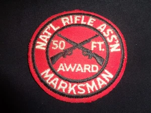 Vintage National Rifle Association Marksman 50 Ft. Award NRA Guns Shooting Patch - Picture 1 of 3