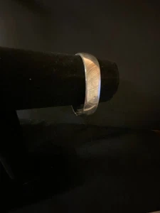 Mexican 925 Sterling Bangle/Latch Bracelet 1/2 Inch Wide Marked Sterling Mexico - Picture 1 of 5