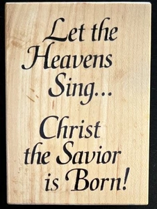 Pressum Rubber Stamp Christmas Christ The Savior is Born! Saying - Picture 1 of 2
