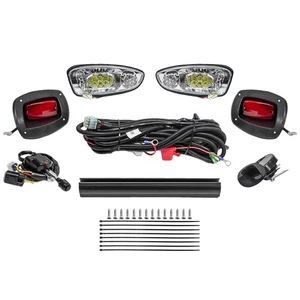 Super Deluxe Full LED Light Kit with LED Tail Lights for EZGO RXV - Picture 1 of 9